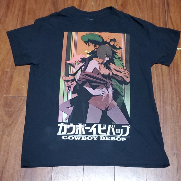 COWBOY BEBOP SUNRISE ENTERTAINMENT GROUP ANIME BLACK T-SHIRT MEN'S SIZE LARGE - Picture 2 of 4